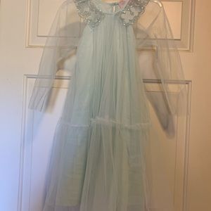 Little Girl dress pale mint green dress